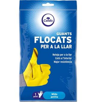 Guantes Goma Condis Flocados Pequeños 1 Par