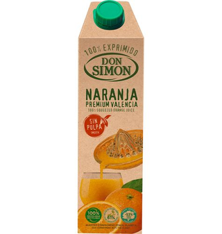 Zumo Naranja Don Simón Exprimida Sin Pulpa 1 L