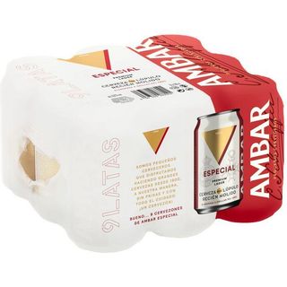 Cerveza Ambar, Pack Lata 9X33 Cl