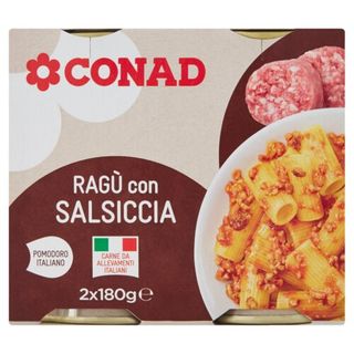 CONAD Ragù con Salsiccia 2 x 180 g - 8003170073494