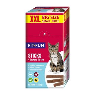 Fit and fun cat sticks xxl 250g pollo manzo tonno coniglio
