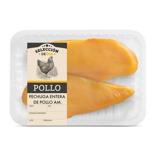 Pechuga Entera De Pollo Amarillo Selección De Dia Bandeja 540 G Aprox
