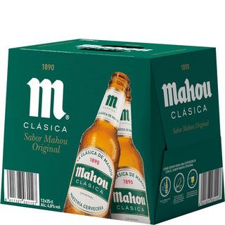 MAHOU CLÁSICA Cerveza Pack Botellín 12X25 Cl