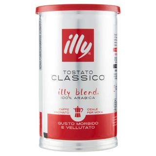 Illy Tostato Classico Caffè Macinato Ideale Per Moka 185 G