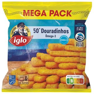 Douradinhos de Peixe Ómega-3 Capitão Iglo (emb. 1,4 kg (50 un))