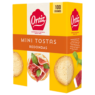 Mini Tostas Redondas Ortiz 100 G.