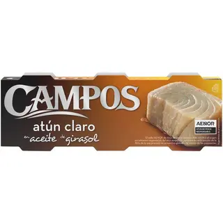 Atún Claro En Aceite De Girasol Campos, Pack 3X65 G (26538249)