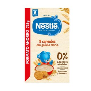 Nestlé Papilla 8 Cereales Con Galleta, A Partir De Los 6 Meses, 725G (293493)