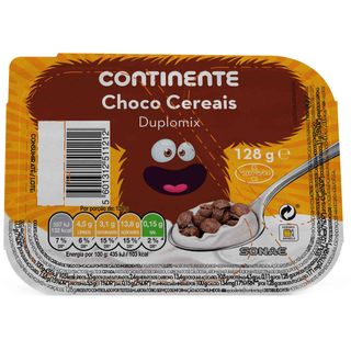 Iogurte Duplomix Choco Cereais Infantil Continente (emb. 128 gr)