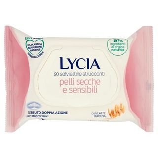 Lycia salviette struccanti pelli secche e sensibili con Latte d'Avena 20 pz