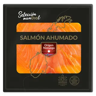 Salmón Ahumado Noruego Dia Selección Mundial Sobre 100 G