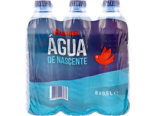 ÁGUA C/GÁS AUCHAN 6X0.5L
