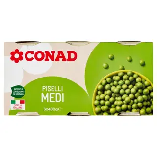 CONAD Piselli Medi 3 x 400 g - 8003160050269