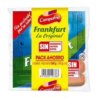 Salchicha Frankfurt Pack Ahorro Campofrío Pack 4 560 Gr