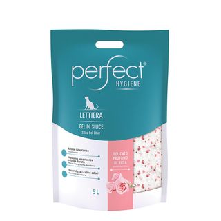 Perfect lettiera gatto in silicio rosa 5l