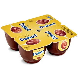 Natillas De Chocolate Danet Pack 4 X 120 G