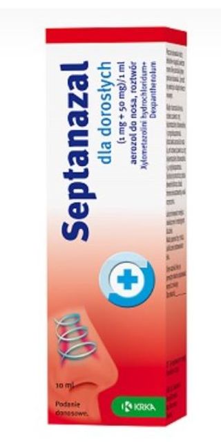 SeptaNazal dla dorosłych 1 mg + 50 mg/ml 1 poj. x 10 ml