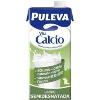 Leche Semidesnatada Calcio Puleva, Brik 1 Litro