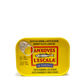Filetes Anchoa De L'Escala Aceite Oliva Anxoves De L'Escala Lata 50Gr.