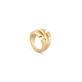 Anillo Bañado En Oro 18K Oro 21