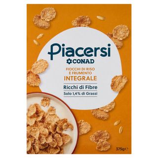PIACERSI CONAD Fiocchi di Riso e Frumento Integrale 375 g - 8003170041301