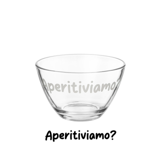 Coppetta vetro scritta Aperitiviamo - 680 ml
