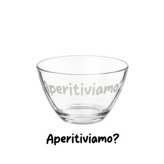 Coppetta vetro scritta Aperitiviamo - 680 ml