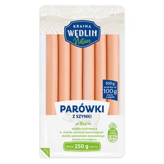 Kraina Wędlin Nature Parówki z szynki, 250 g