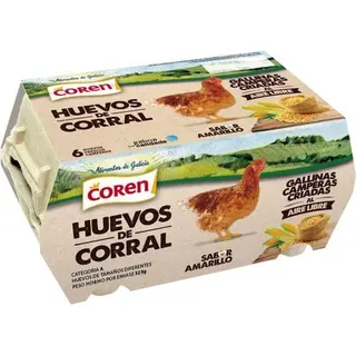 Huevos Coren Campero Cat.A Clase M 6 U
