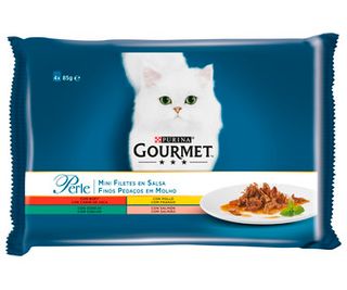 Al.Gato Hum.Bol. Buey Pollo Conejo Salmon Gourmet Perle85X4G