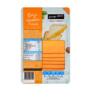 Queijo Cheddar Fatiado Pingo Doce 150G