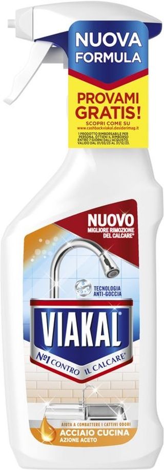 VIAKAL DETERGENTE ANTICALCARE ACCIAIO CUCINA SPRAY 470ML PRO3028