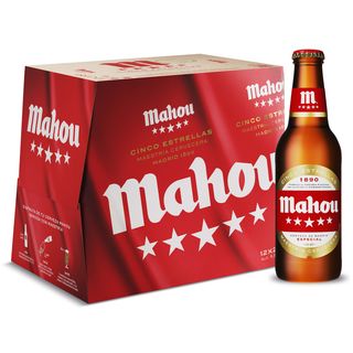 Cerveza Mahou 5 Estrellas Botella 12 X 25 Cl