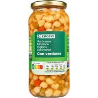 Garbanzos Con Verduras Eroski, Frasco 400 G (22297709)