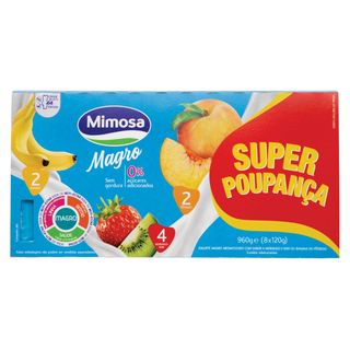 Iogurte Magro Aroma Morango, Kiwi, Banana e Pêssego Mimosa (emb. 960 gr)