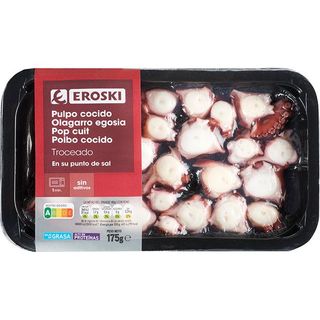 Pulpo Cocido Troceado Eroski, Bandeja 175 Gr. (10973238)
