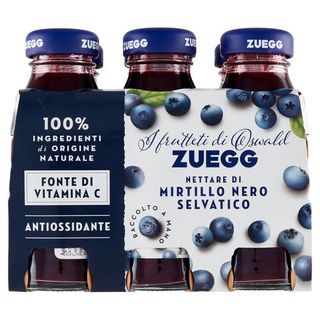 Zuegg I frutteti di Oswald Nettare di Mirtillo Nero Selvatico 6 x 125 ml - 8000340908631