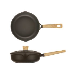 Padella alta 24 cm con coperchio nera - Pot Art
