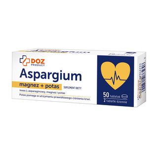 DOZ Product Aspargium Magnez+Potas, tabletki powlekane, 50 s