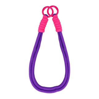 Pulsera Cordón Morada con Anillas