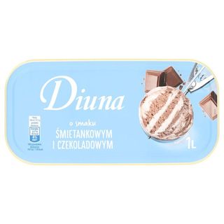Diuna Lody o smaku śmietankowym i czekoladowym 1 l