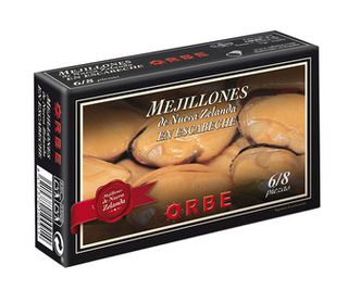 Mejillones de Nueva Zelanda en Escabeche Orbe Lata de 69 G.