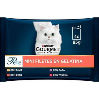 Gelatina Para Gato Gourmet Perle, Pack 4X85 Gr. (12346771)