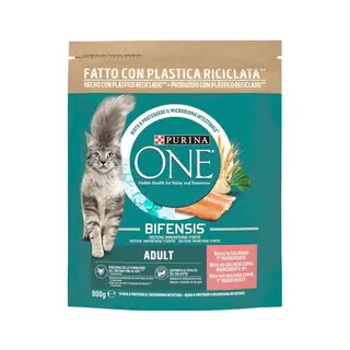 Alimento de salmón gato adulto PURINA One, paquete 800 g (206377)