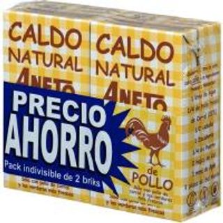 Caldo Natural De Pollo Aneto Pack 2X1 Litro (16708034)
