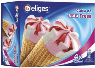 Helado Cono Nata Fresa Ifa Eliges P6X120Ml