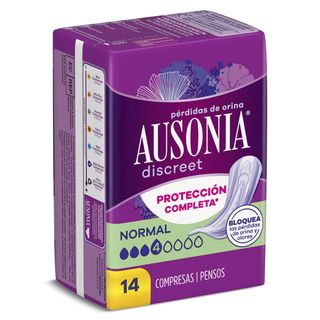 Compresas Incontinencia Normal Ausonia Discreet Bolsa 14 Unidades