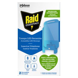 RAID Insecticida eléctrico trampa + recambio 2 unidades (306977)