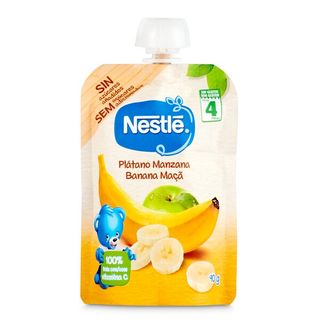 Alimento Infantil Con Puré De Manzana Y Plátano Nestlé Bolsa 90 G