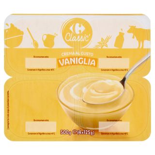 Carrefour Classic Crema al Gusto Vaniglia 4 x 125 g